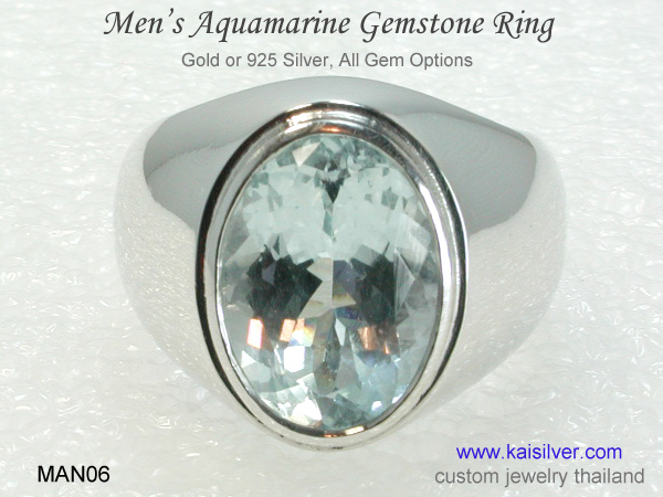 aquamarine ring for men