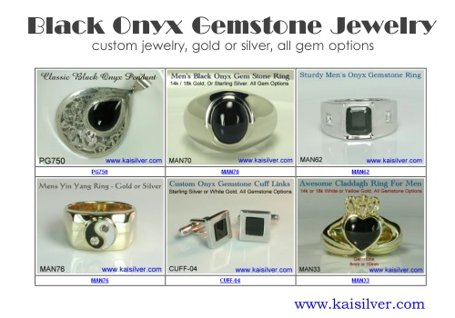 onyx rings and onyx gem stone jewelry