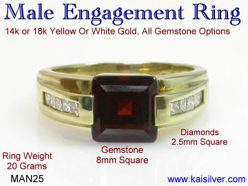 mens garnet rings