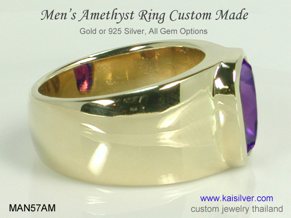men's amethyst ring 
