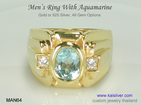 aquamarine ring for men