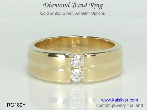 a sturdy diamond band for men 