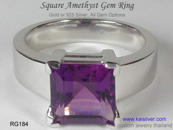 big amethyst ring for men