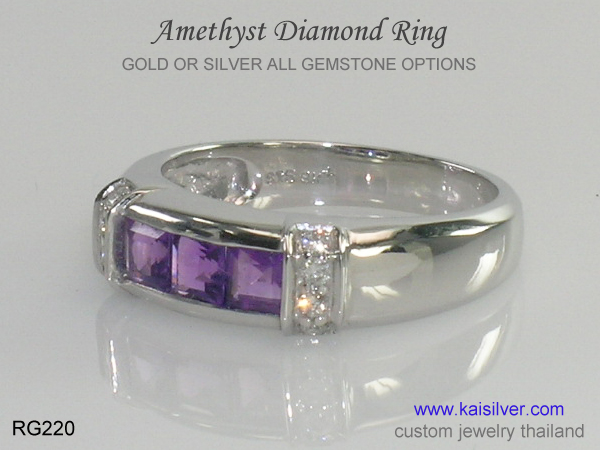 amethyst ring for men band