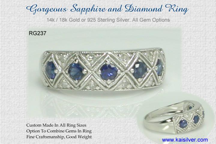 sapphire diamond ring RG237