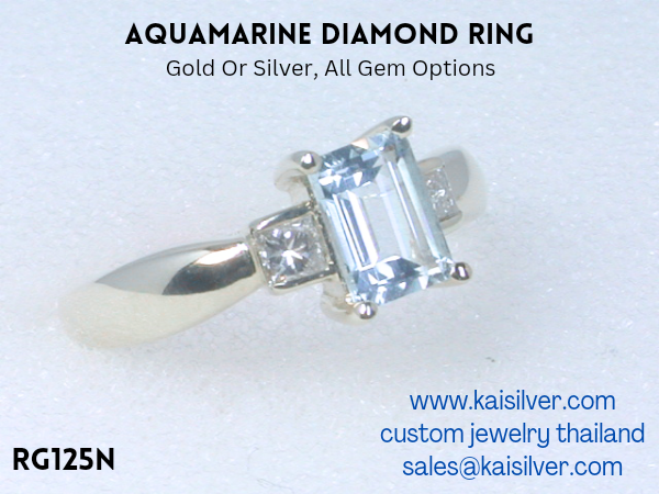 aquamarine diamond ring