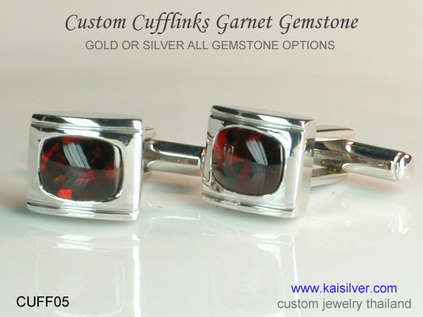garnet or other gemstones cufflinks