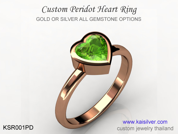 peridot gemstone ring
