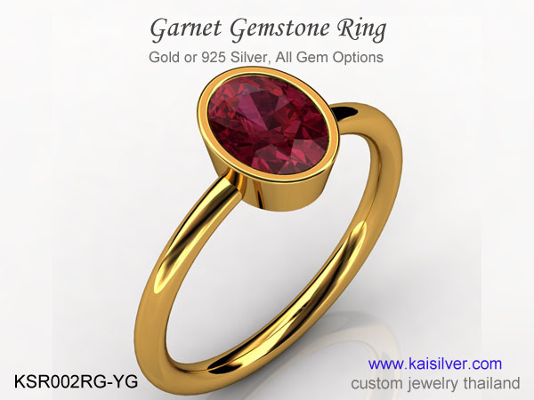 garnet 14k ring
