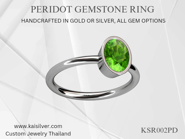 peridot gemstone ring kaisilver