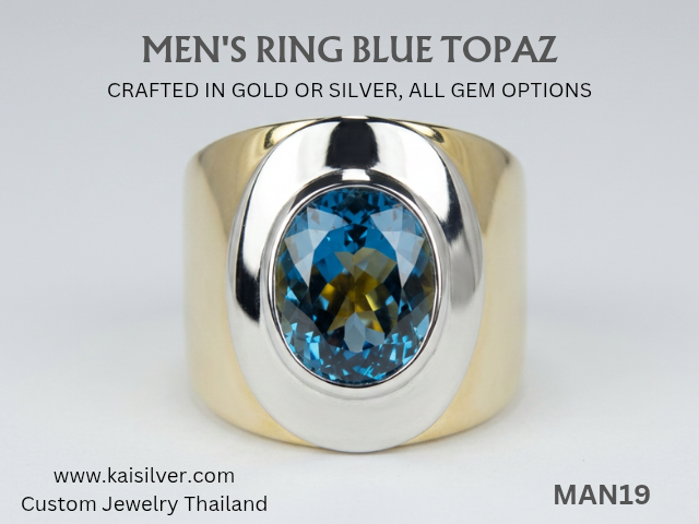 big topaz ring for men