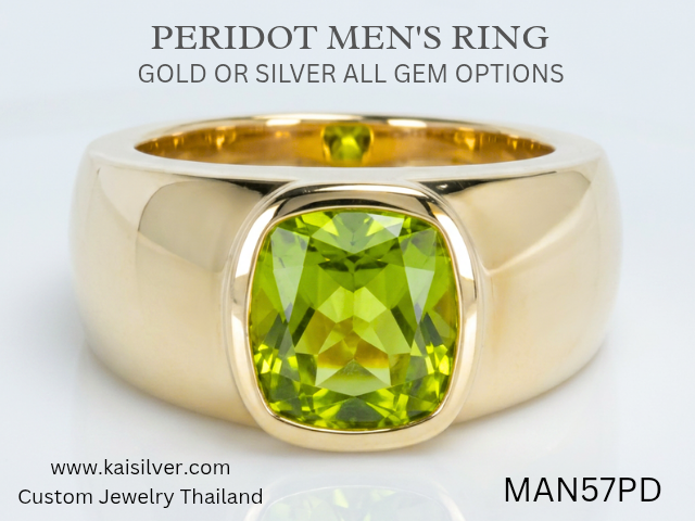 peridot gemstone ring made to order