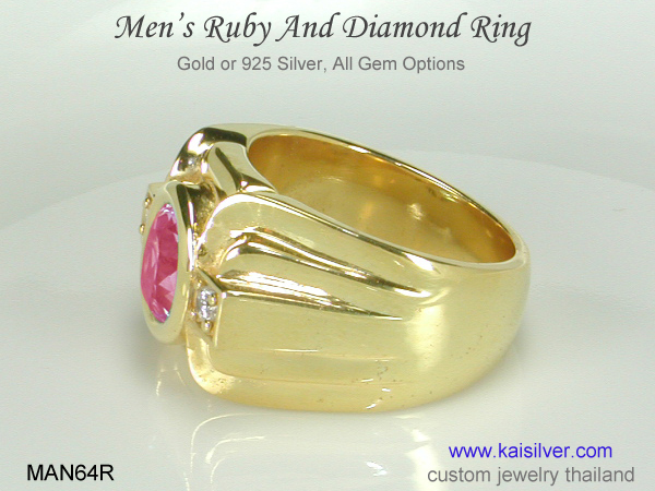 ruby and diamond ring for men