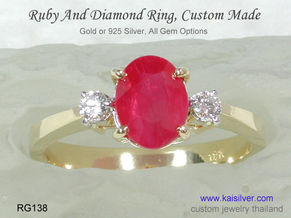 gold rings 10k 14k 18k with ruby 