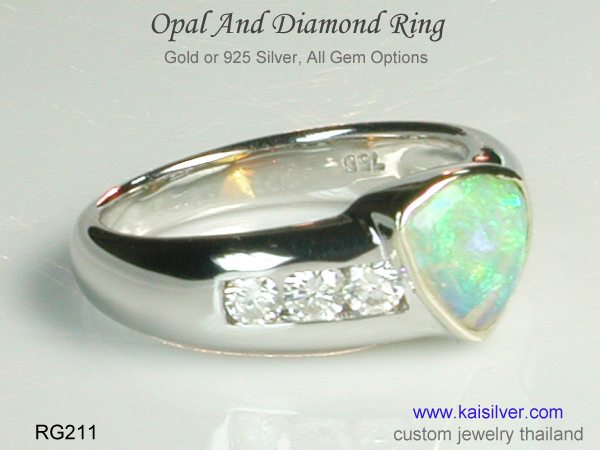 opal gemstone ring