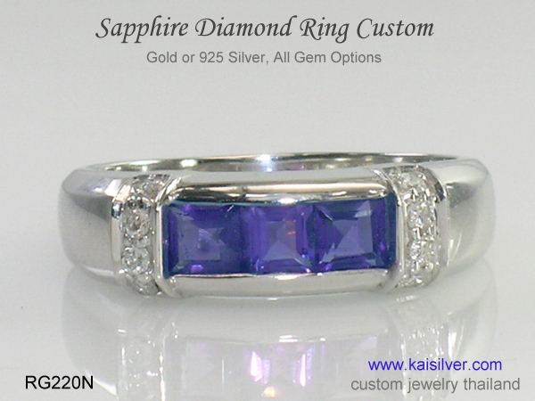 men's sapphire band ring